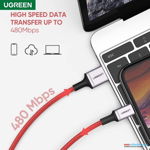 Ugreen Alu Case Braided LightningCable 1m 